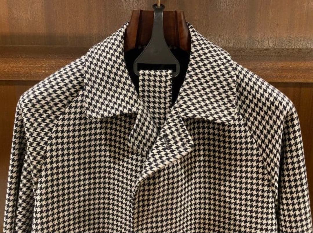 タリアトーレ Brilla 別注 ハウンドトゥース バルカラーコート