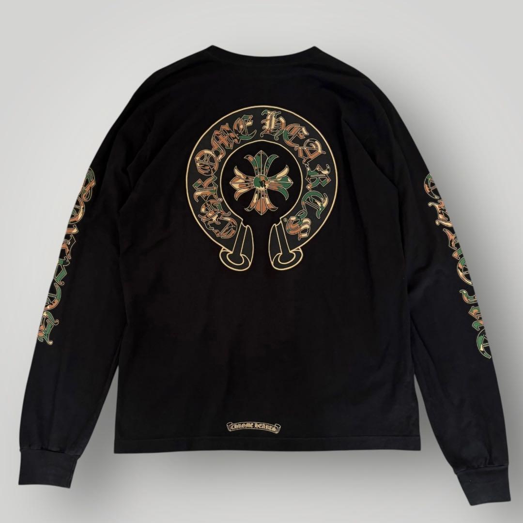 美品　CHROME HEARTS カモフラ　ホースシュー　長袖カットソー　ロンT