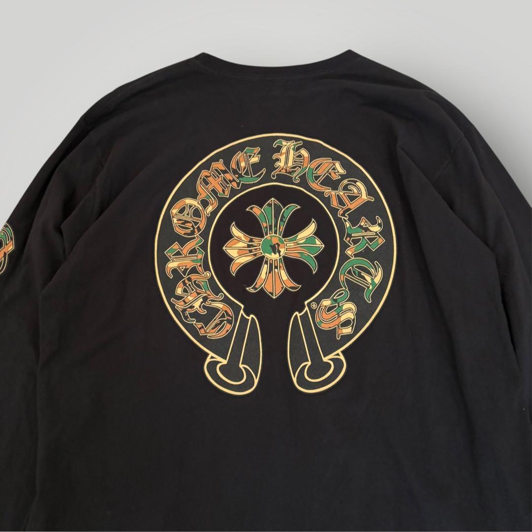 美品　CHROME HEARTS カモフラ　ホースシュー　長袖カットソー　ロンT