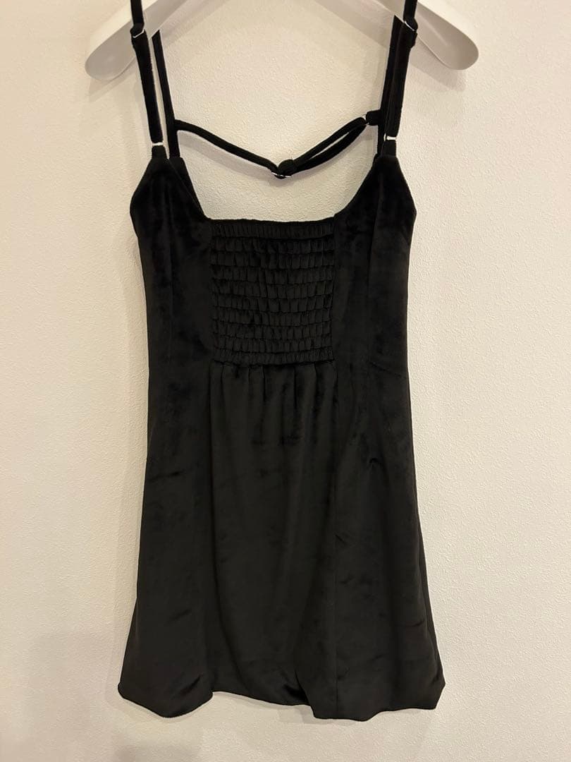 アンドマリー　Betty velour mini dress