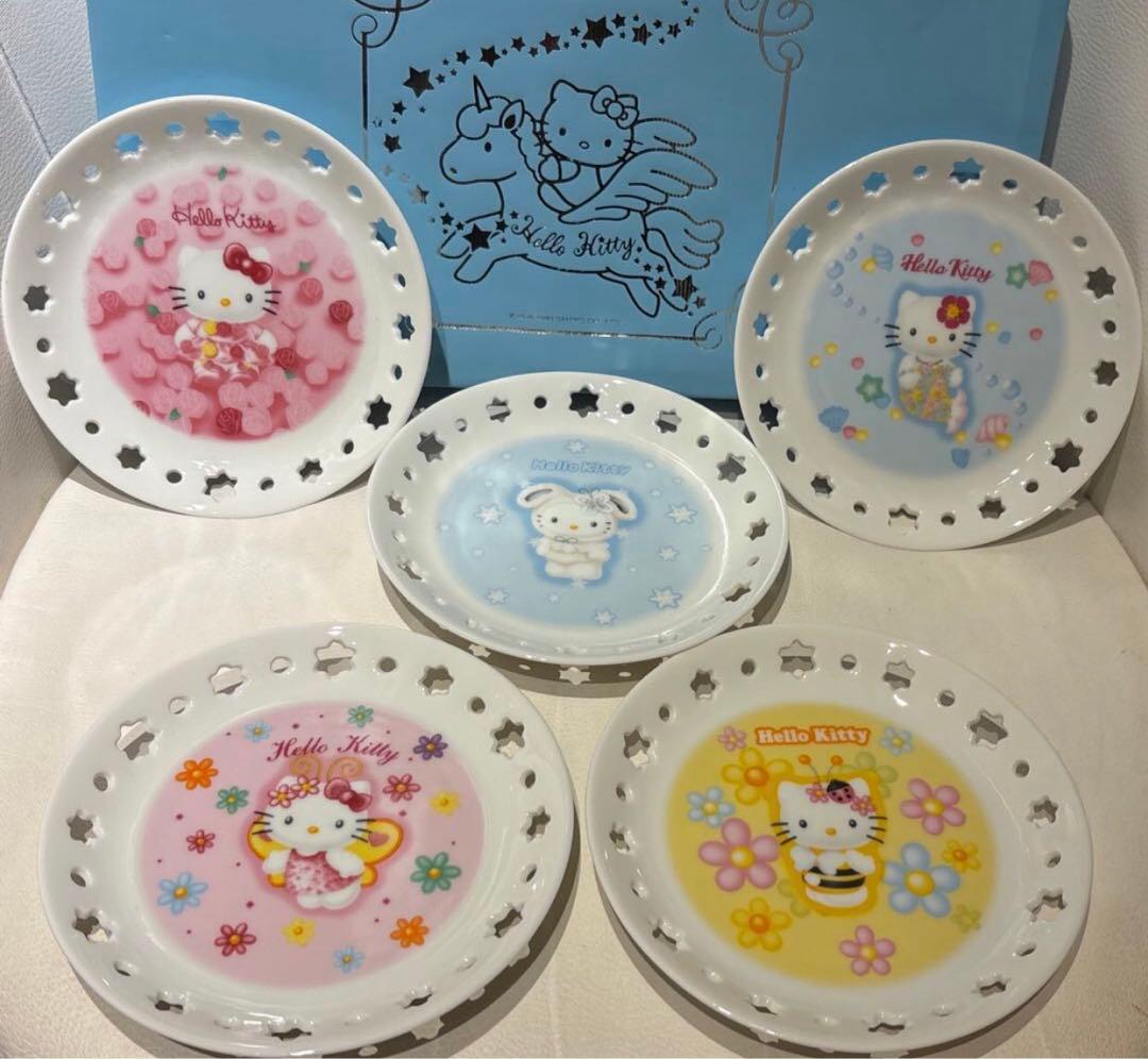 ハローキティ　お皿　25周年記念限定 5枚セット 新品箱入り　サンリオ　激レア