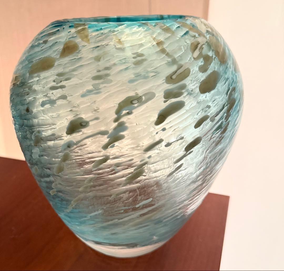 イイノナホ ガラス 作家 花器 フラワーベース　オブジェ