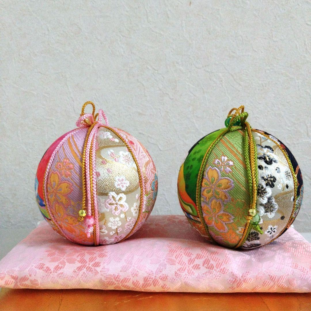 かよさん 手毬 手鞠 てまり 刺繍お雛様 房飾り座布団セット No34他