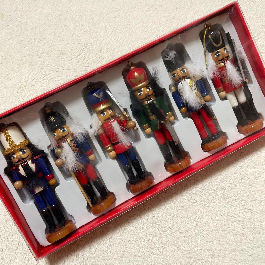 アメリカ製 木製 クリスマスオーナメント 兵隊 くるみ割り人形