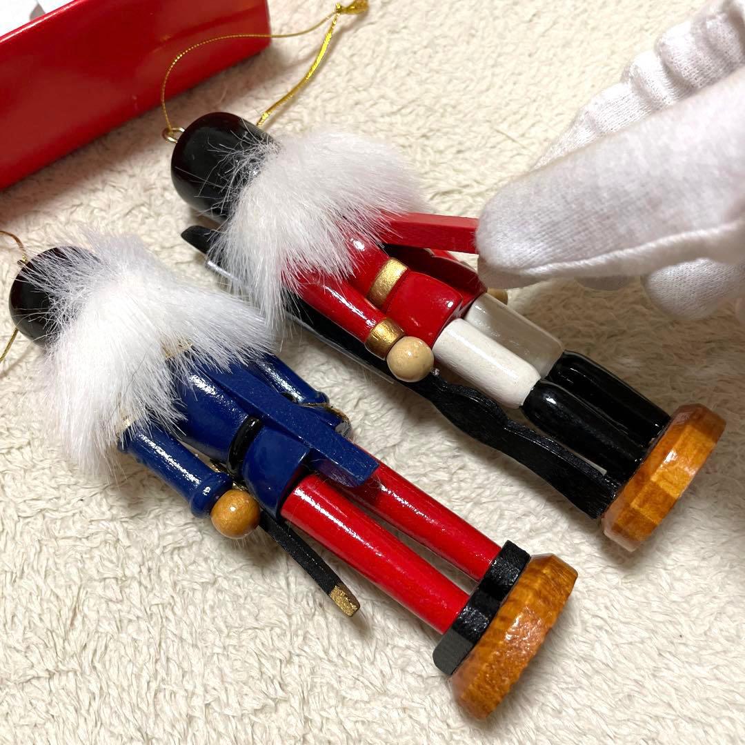 アメリカ製 木製 クリスマスオーナメント 兵隊 くるみ割り人形