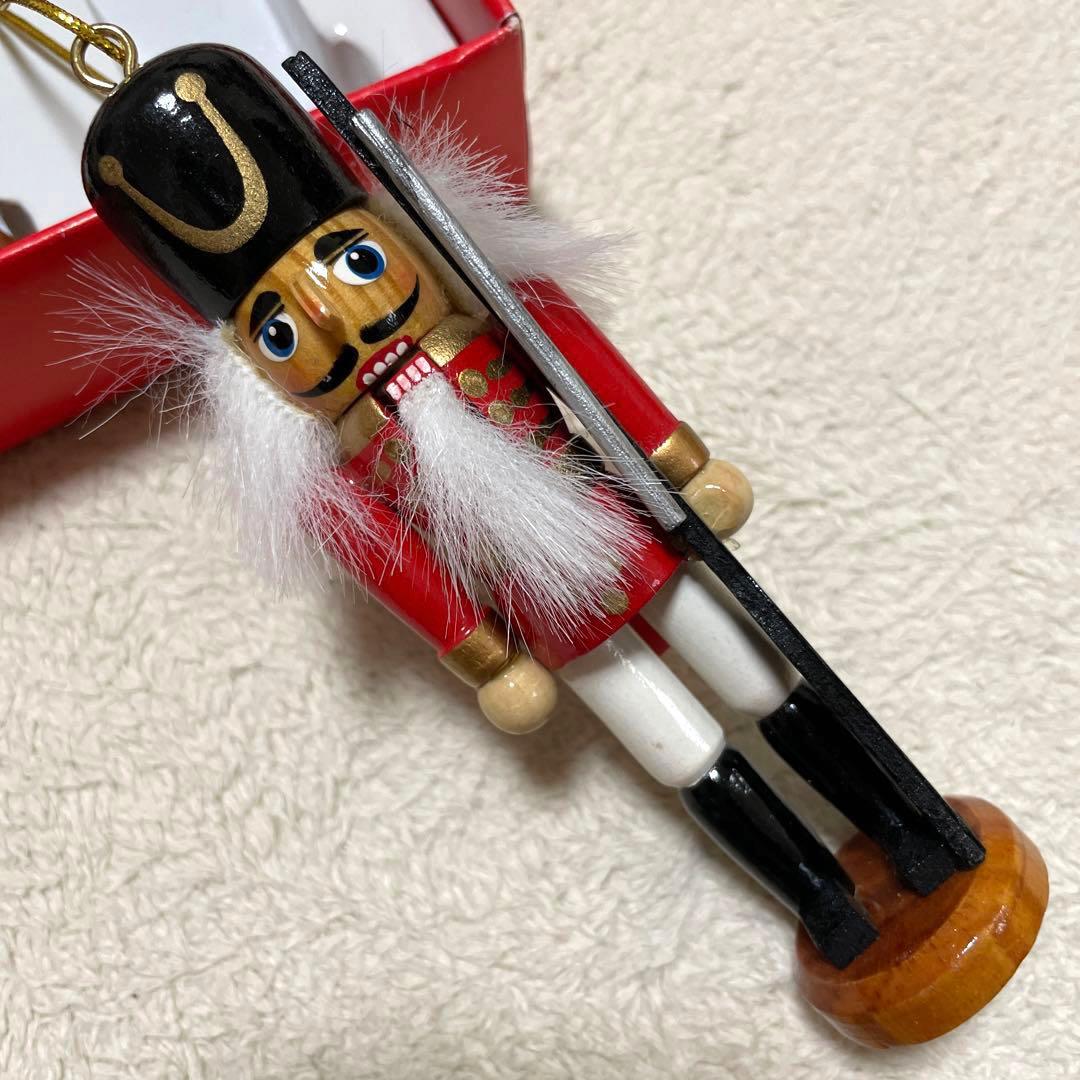 アメリカ製 木製 クリスマスオーナメント 兵隊 くるみ割り人形