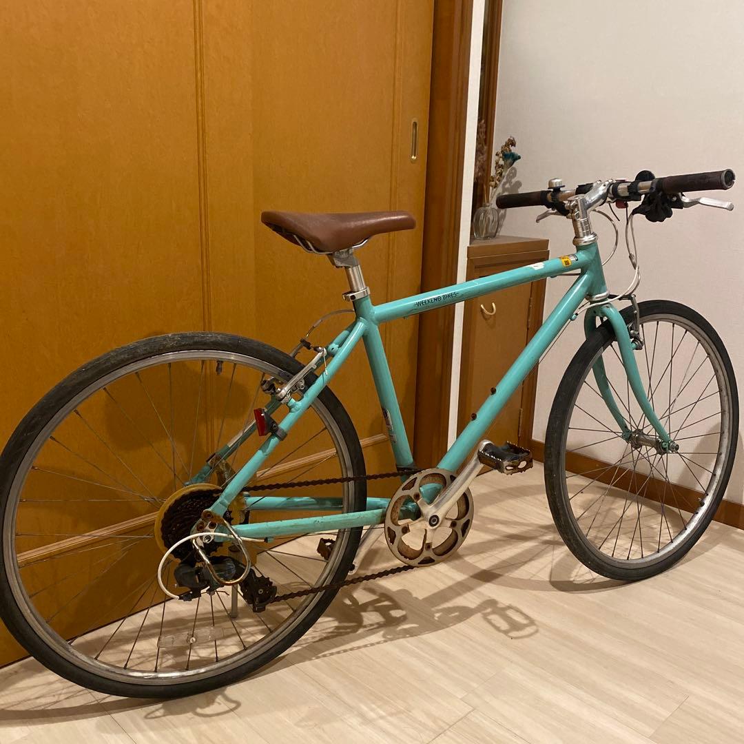 専用にしました水色 クロスバイク 7段変速