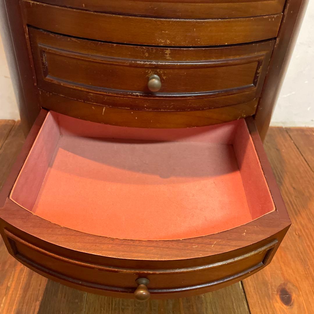 美品　木製　ヴィンテージ　チェスト　棚　アクセサリー　小物　当時物