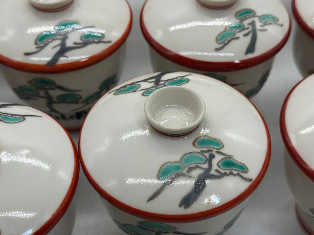 眞葛　腰高茶碗蒸しお碗20個　木箱付　懐石料理　送料込み260205