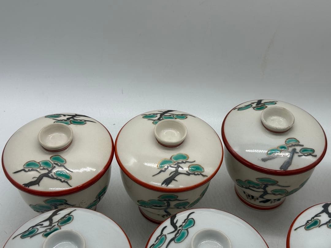 眞葛　腰高茶碗蒸しお碗20個　木箱付　懐石料理　送料込み260205