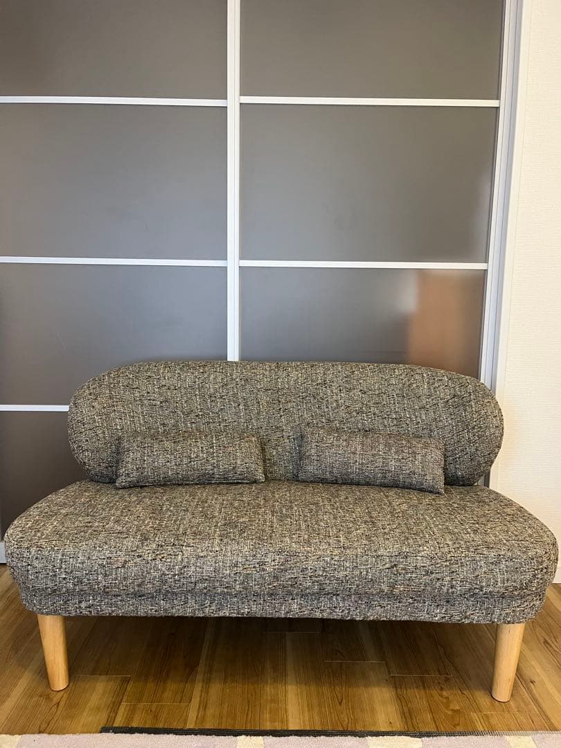 2人がけ　ファブリックソファ