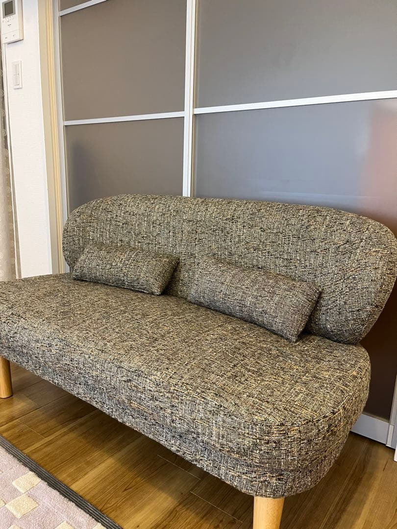 2人がけ　ファブリックソファ