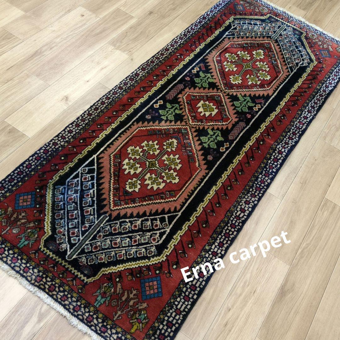 ペルシャ絨毯　シ－ラーズ産 190x75 クリーニング済 shiraz