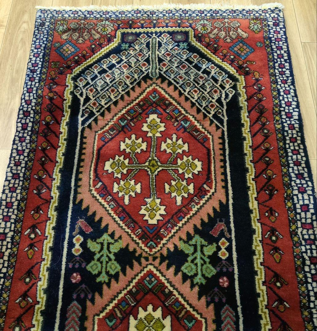 ペルシャ絨毯　シ－ラーズ産 190x75 クリーニング済 shiraz