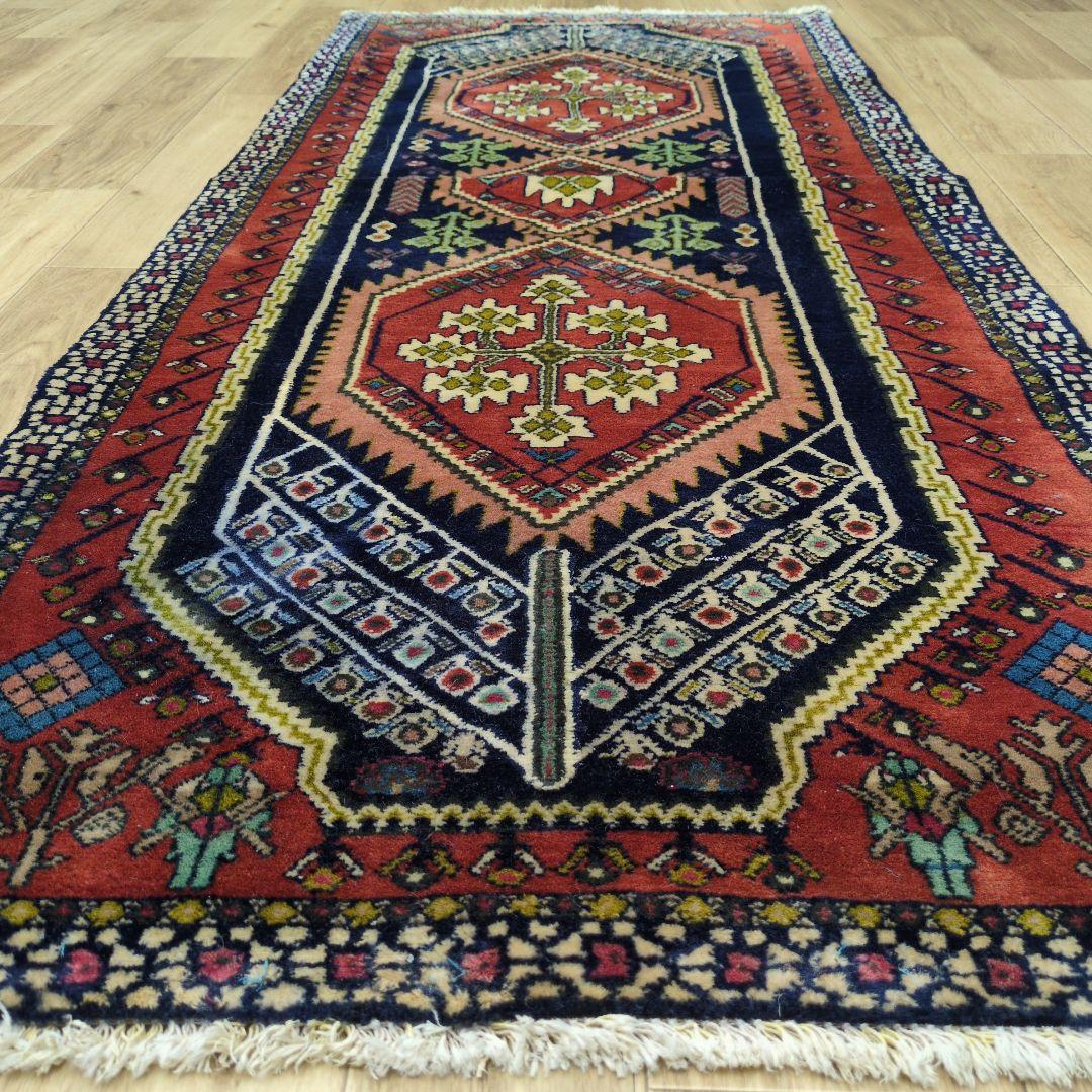 ペルシャ絨毯　シ－ラーズ産 190x75 クリーニング済 shiraz