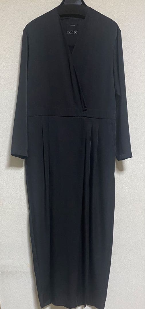 Conte コンテ　サテン　カシュクール　オールインワン