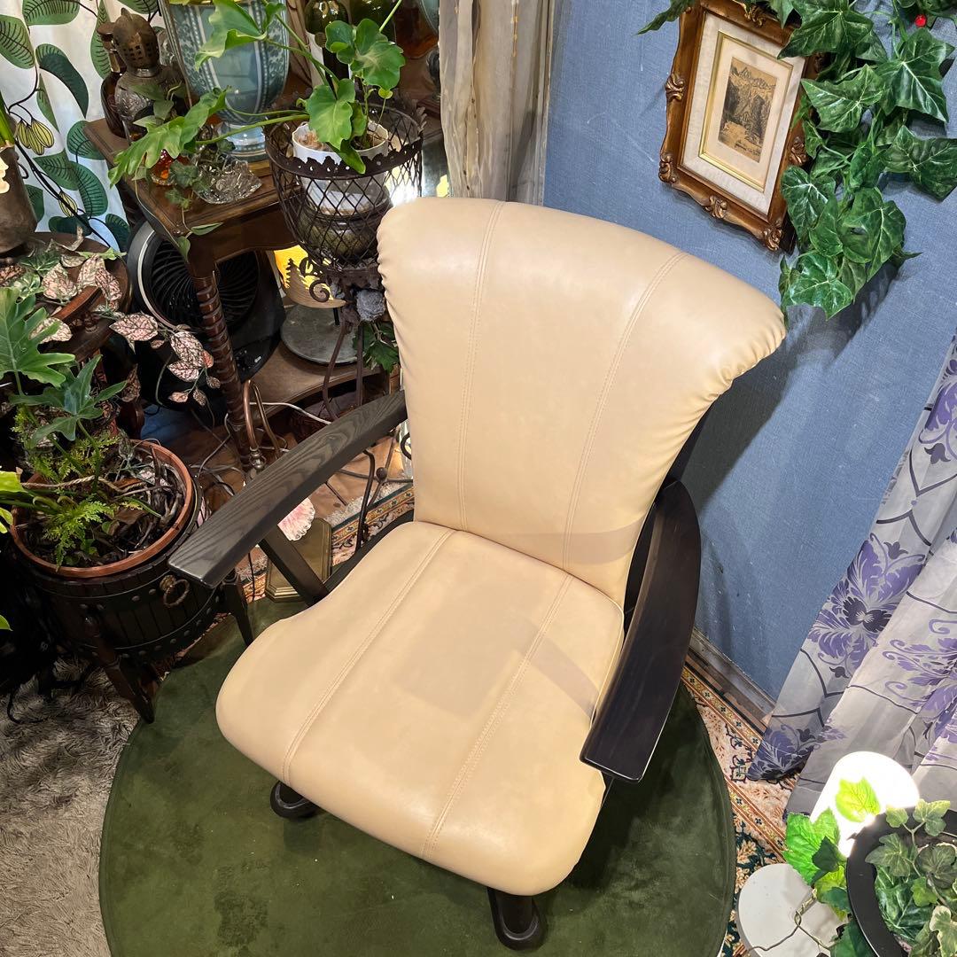 Sale L ４ NAGANO キャスター付き　３６０度回転　　アームチェア