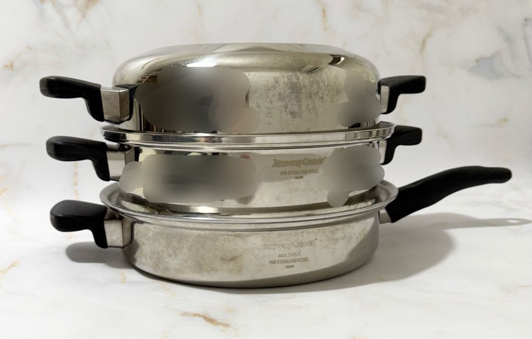 未使用 アムウェイ クィーンクックウェア 大鍋 3点セット 無水調理 美品