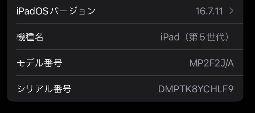 iPad Wi-Fi スペースグレイ バッテリー90% MP2F2J/A