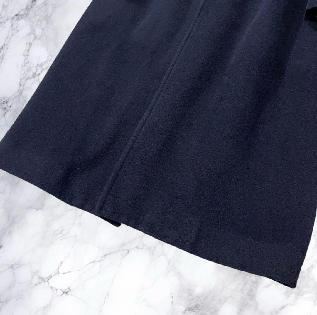 大きめサイズ ポロバイラルフローレン ステンカラーコート マキシ丈 ウール LL