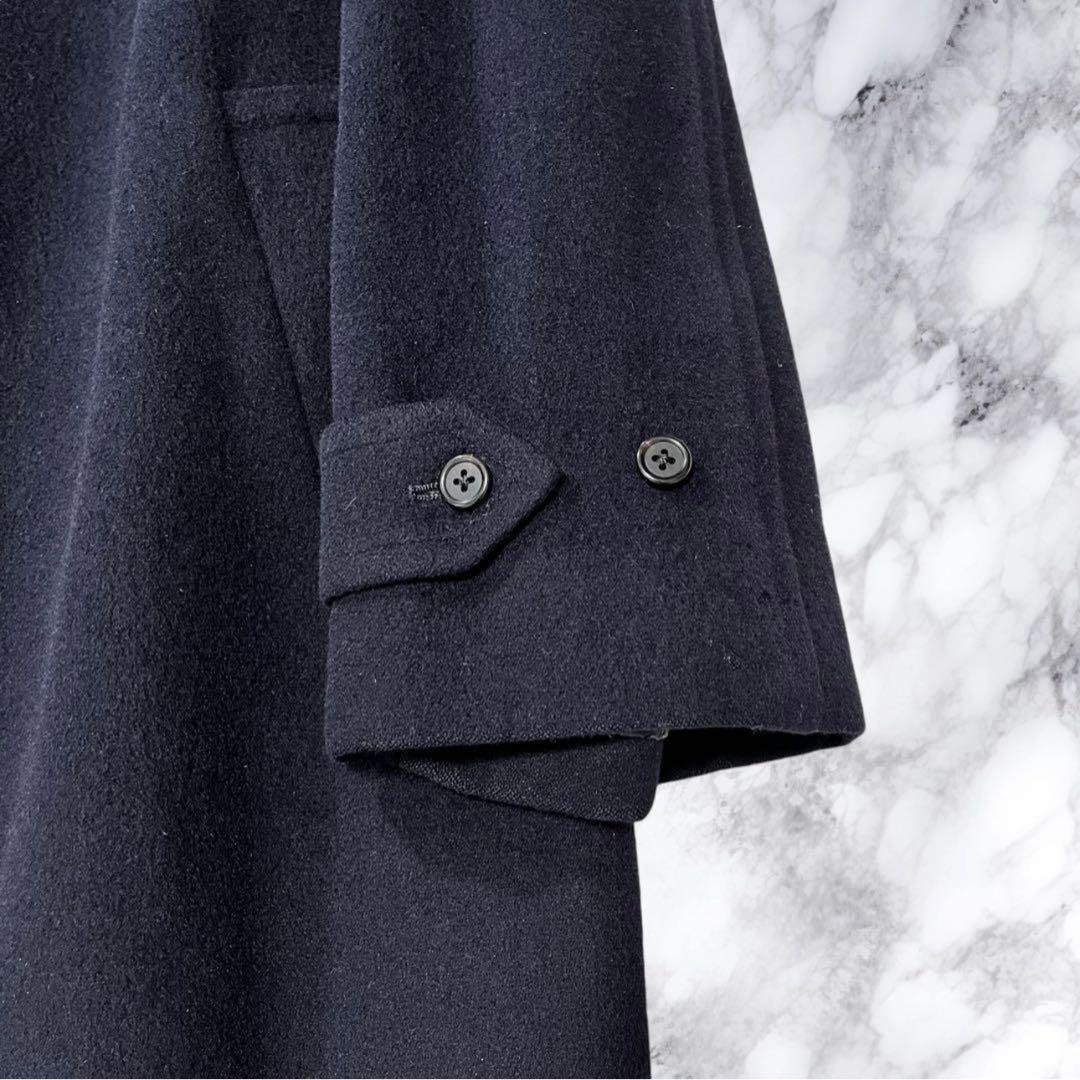 大きめサイズ ポロバイラルフローレン ステンカラーコート マキシ丈 ウール LL