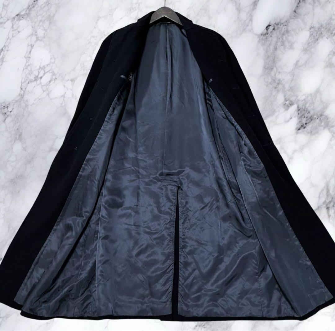 大きめサイズ ポロバイラルフローレン ステンカラーコート マキシ丈 ウール LL