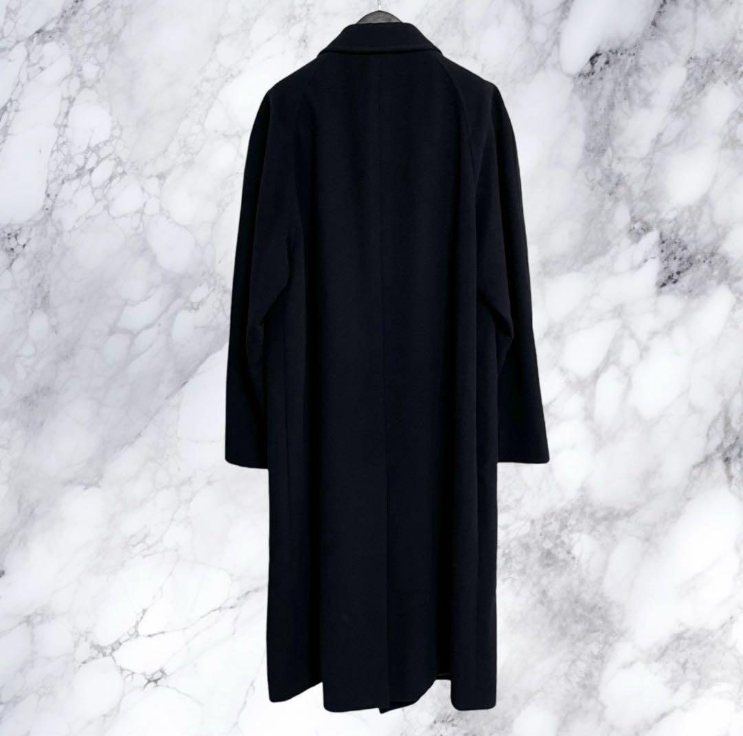 大きめサイズ ポロバイラルフローレン ステンカラーコート マキシ丈 ウール LL