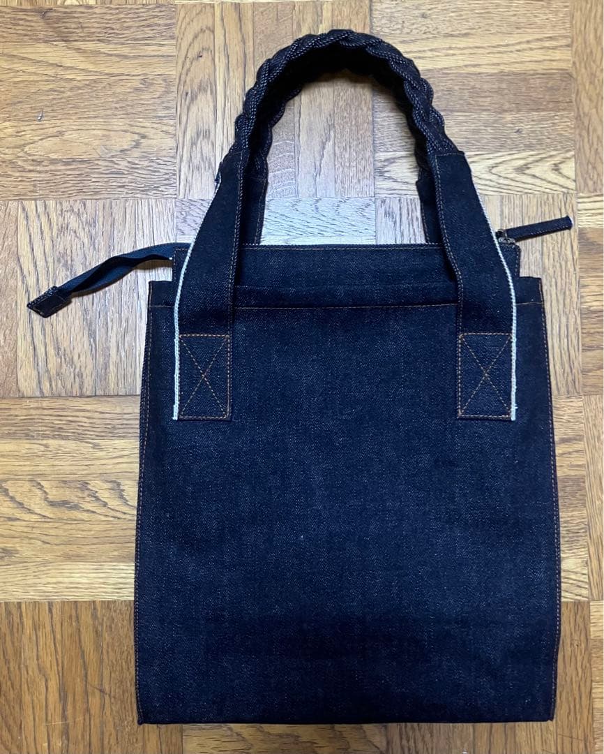 【岡山デニム】外付けポーチ付きトート【ハンドメイド】