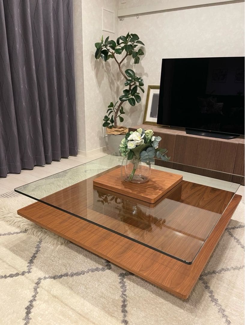 アルモニア　ガラスセンターテーブル