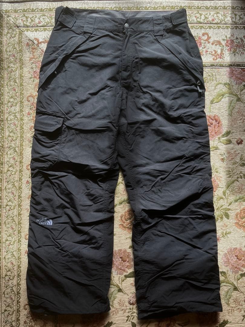 【ザ・ノースフェイス】スキー　スノボーパンツ　黒　L 刺繍ロゴ　ハイベント　k