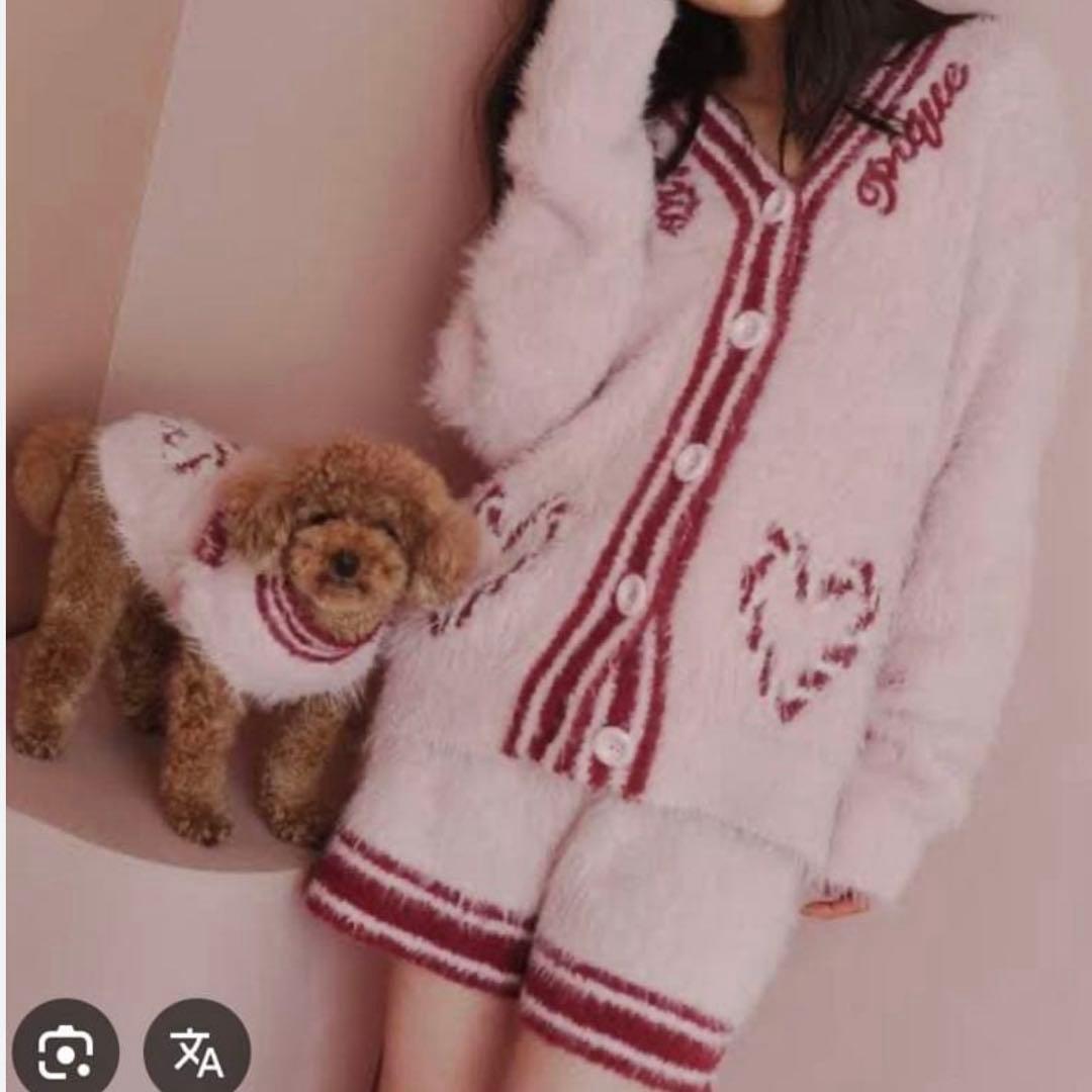 極美品　ジェラートピケ　ジェラピケ　カーディガン　パンツ　ソックス　3点