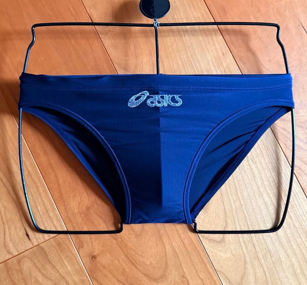 【美品】asics　水がはじけるP2　ネイビー　Mサイズ　ライフセーバー　競パン