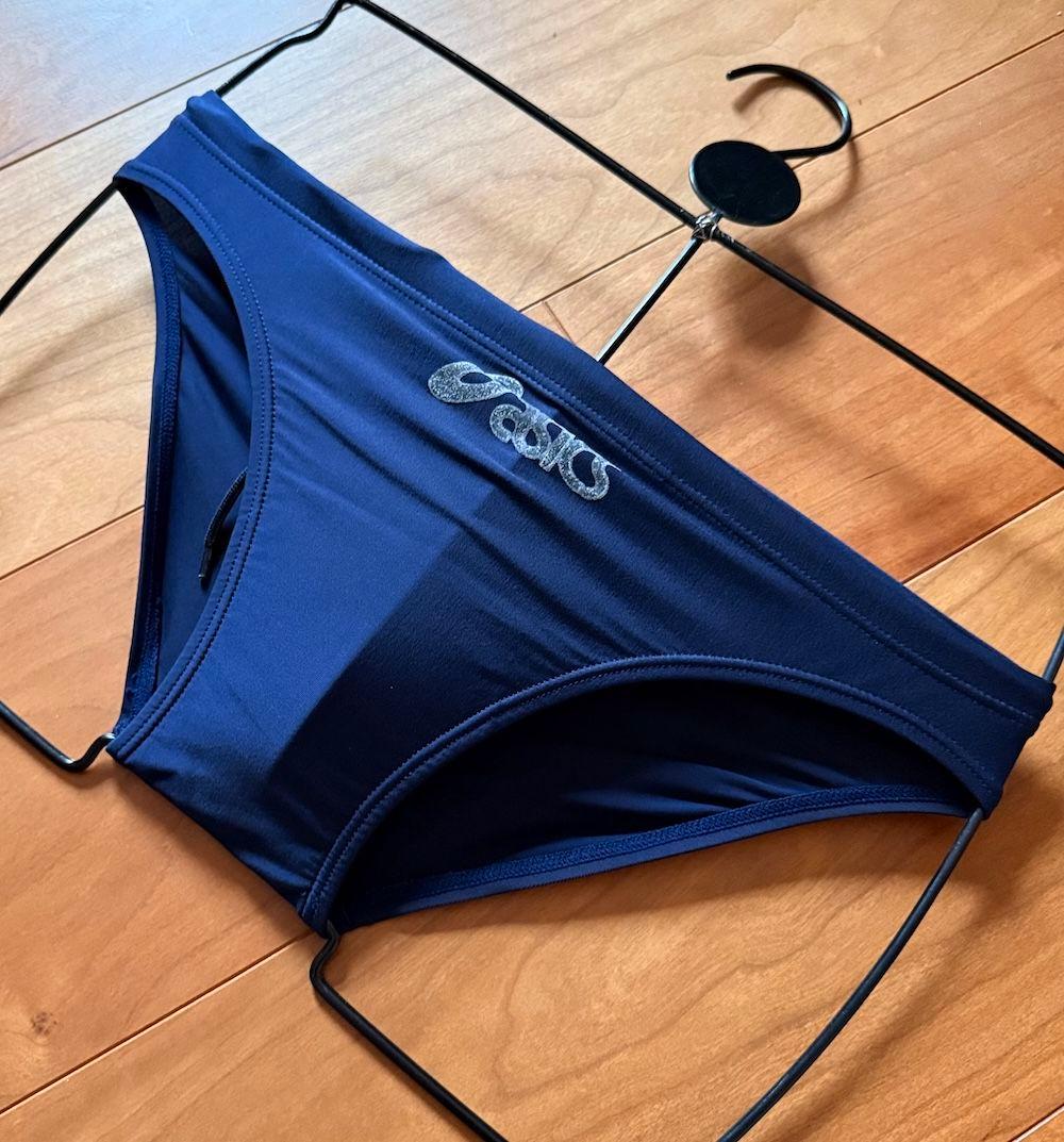 【美品】asics　水がはじけるP2　ネイビー　Mサイズ　ライフセーバー　競パン