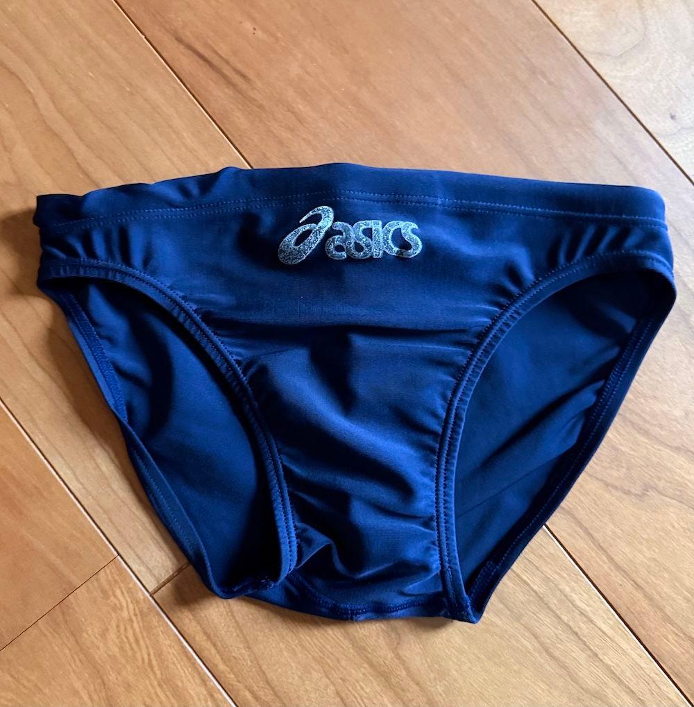 【美品】asics　水がはじけるP2　ネイビー　Mサイズ　ライフセーバー　競パン