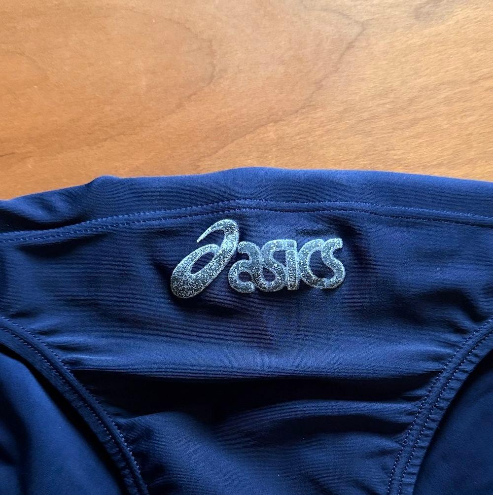 【美品】asics　水がはじけるP2　ネイビー　Mサイズ　ライフセーバー　競パン