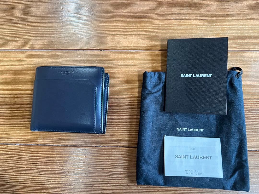 交渉可　SAINT LAURENT 二つ折財布DB