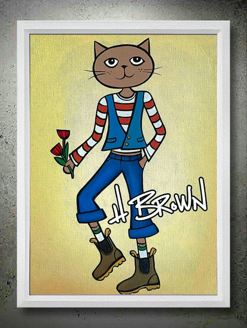 ヘザーブラウン・アート【A4サイズ写真ポスターフレーム付き３点セット】ポスター