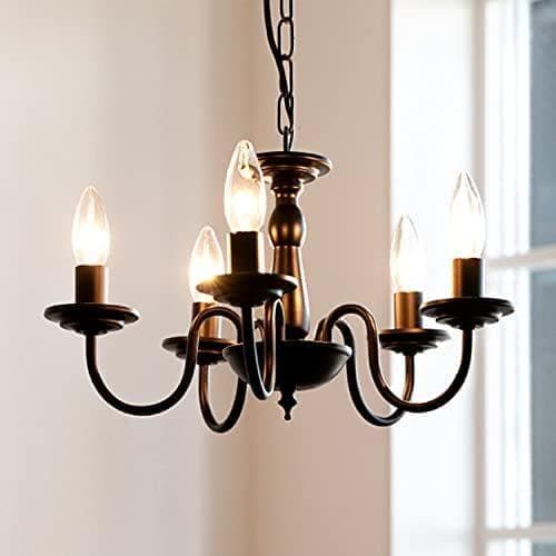 Chende シャンデリア レトロ 5灯 照明 LED 対応 インテリア照明 a