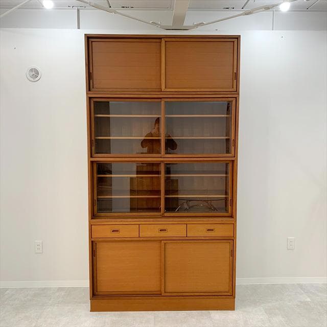 70sヴィンテージジャパンチークカップボード（食器棚）