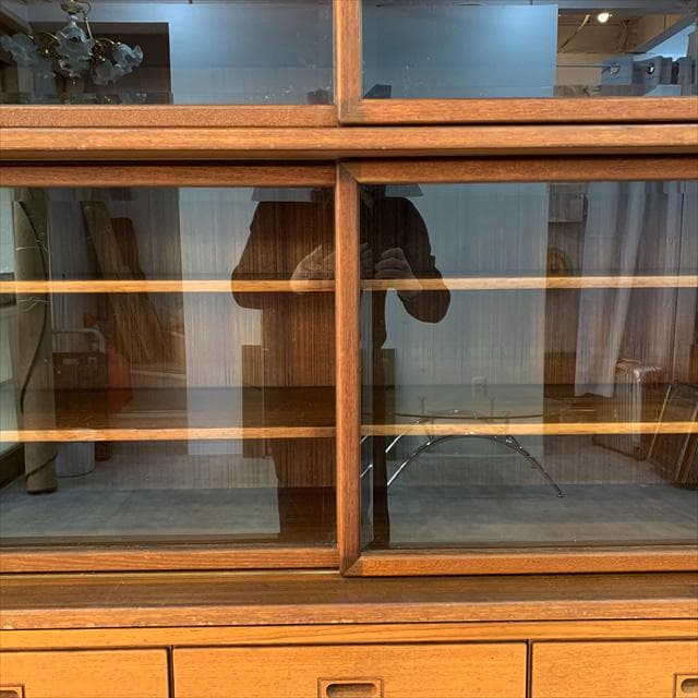 70sヴィンテージジャパンチークカップボード（食器棚）