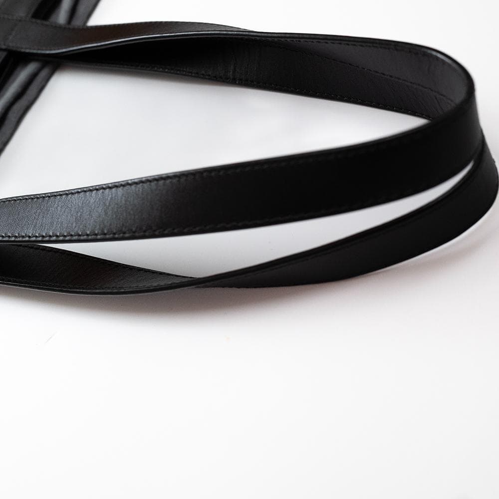 COMME des GARÇONS ブラック レザー トートバッグ