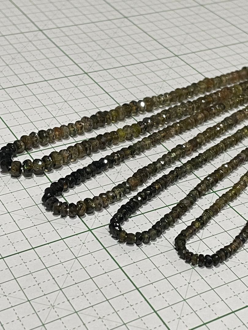 【希少・大粒あり】天然石 ミックストルマリン ボタンカット 4連セット