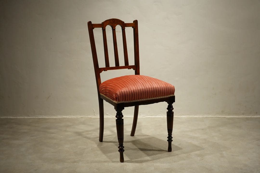 ルイ16世様式　サロンチェア　椅子　象嵌　フランス　アンティーク