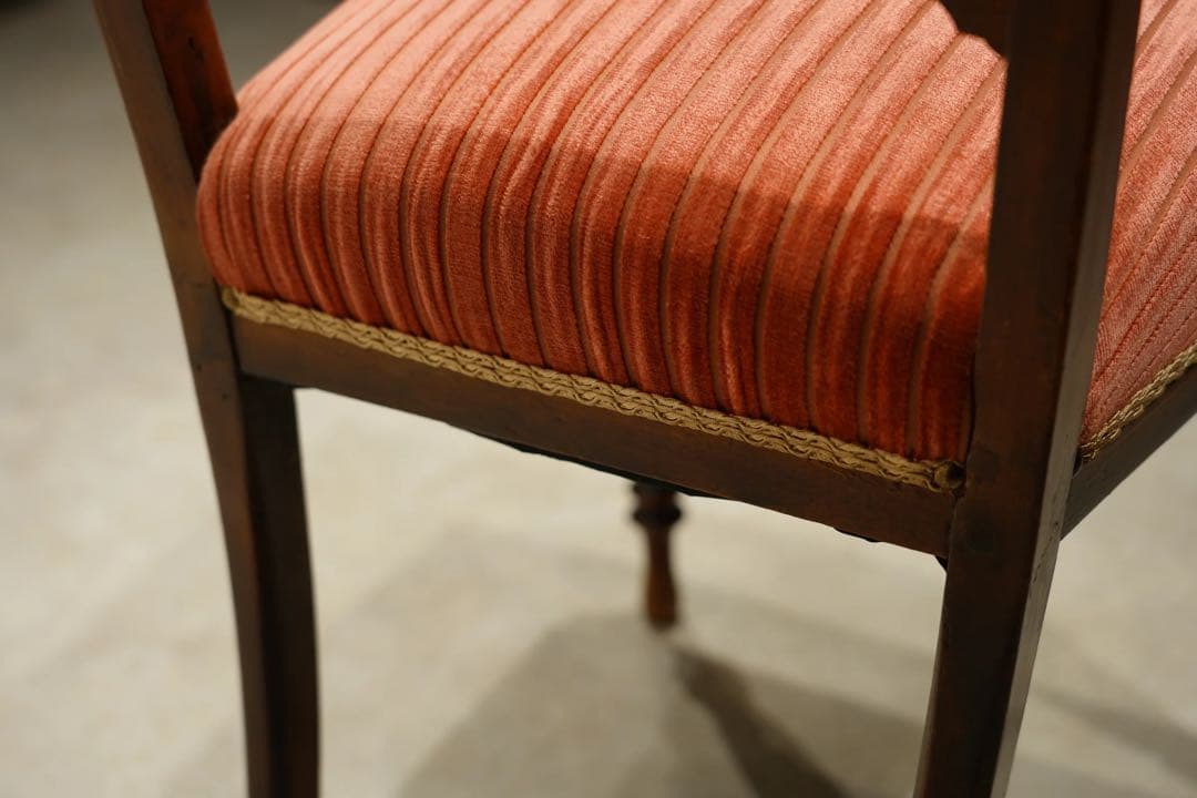 ルイ16世様式　サロンチェア　椅子　象嵌　フランス　アンティーク