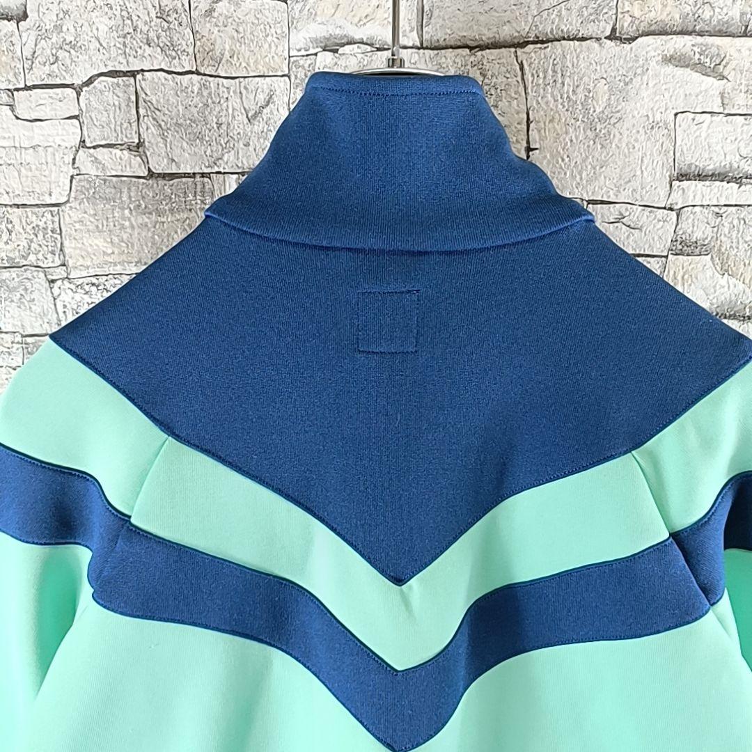 希少✨90sアディダス トラックジャケット ジャージ ミントグリーン 刺繍ロゴL