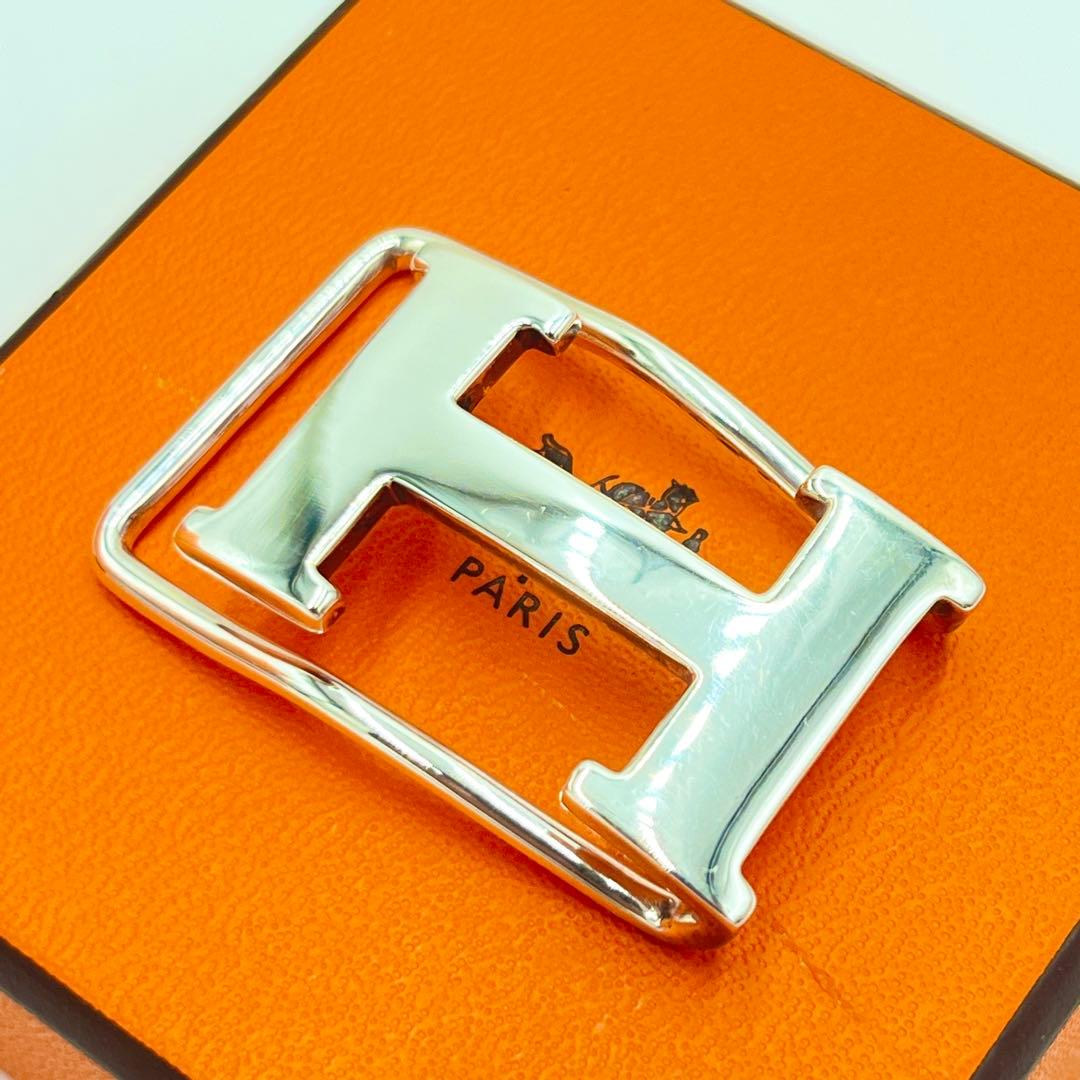 【極美品】エルメス マネークリップ コンスタンス Hロゴ シルバー 925