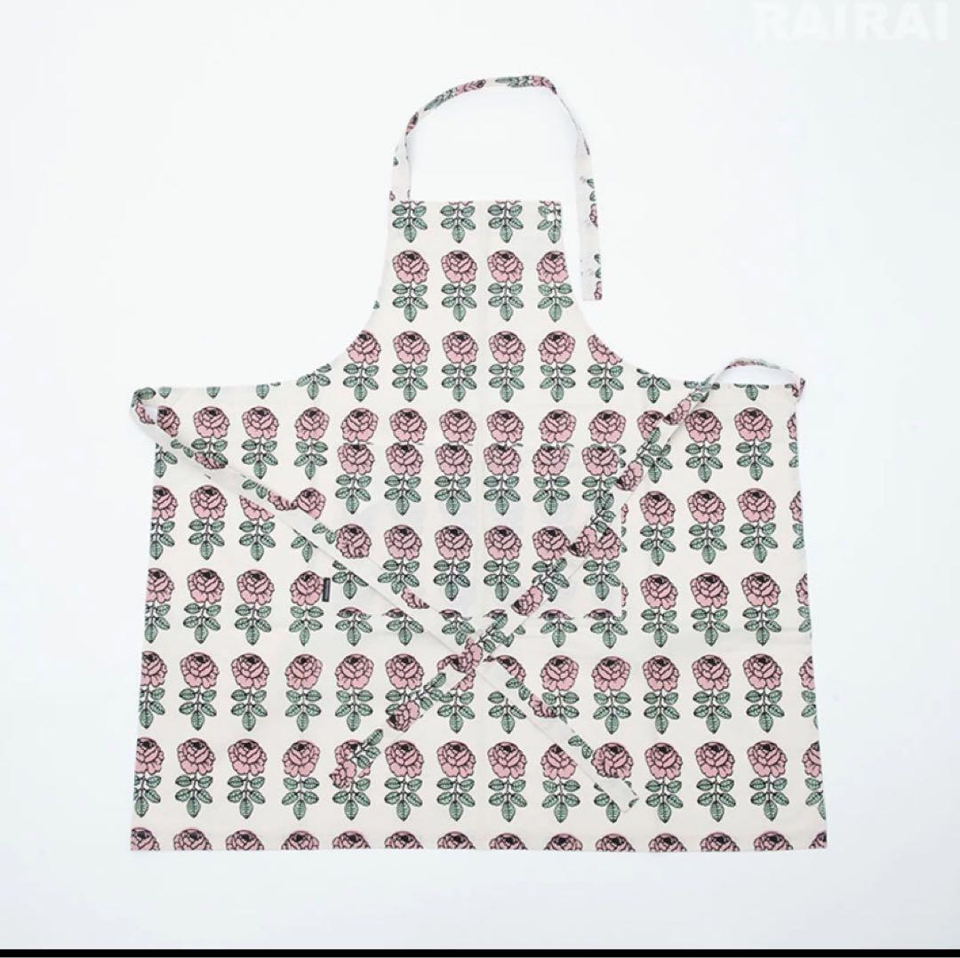 マリメッコ エプロン ヴィヒキルース ピンク 日本限定