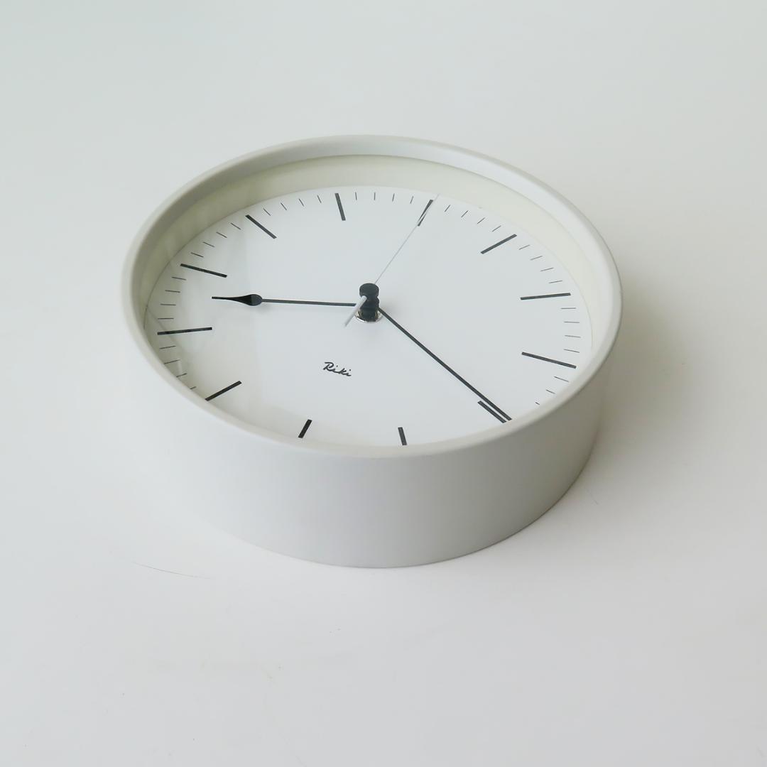 Wi-Fi電波時計 レムノス 渡辺力デザイン リキスチール 白