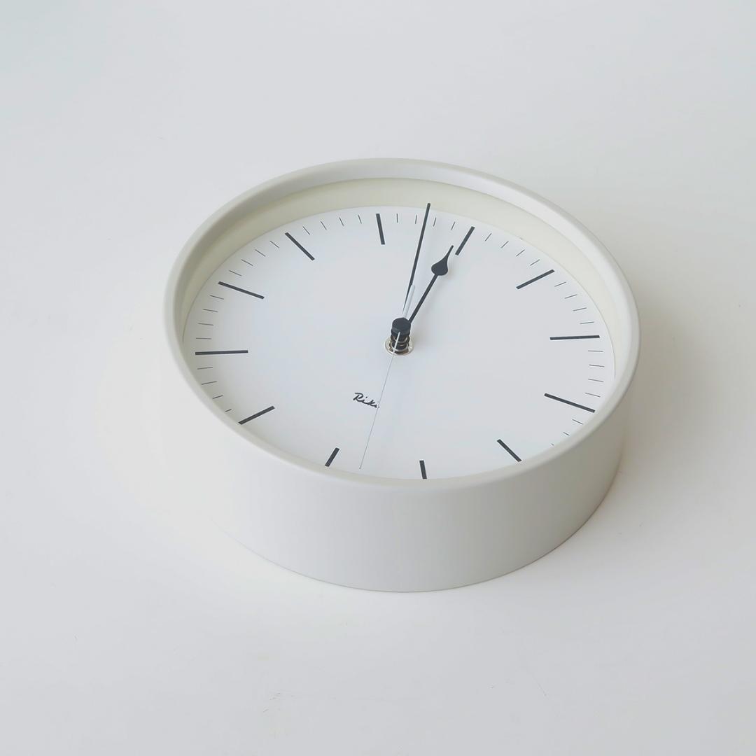 Wi-Fi電波時計 レムノス 渡辺力デザイン リキスチール 白