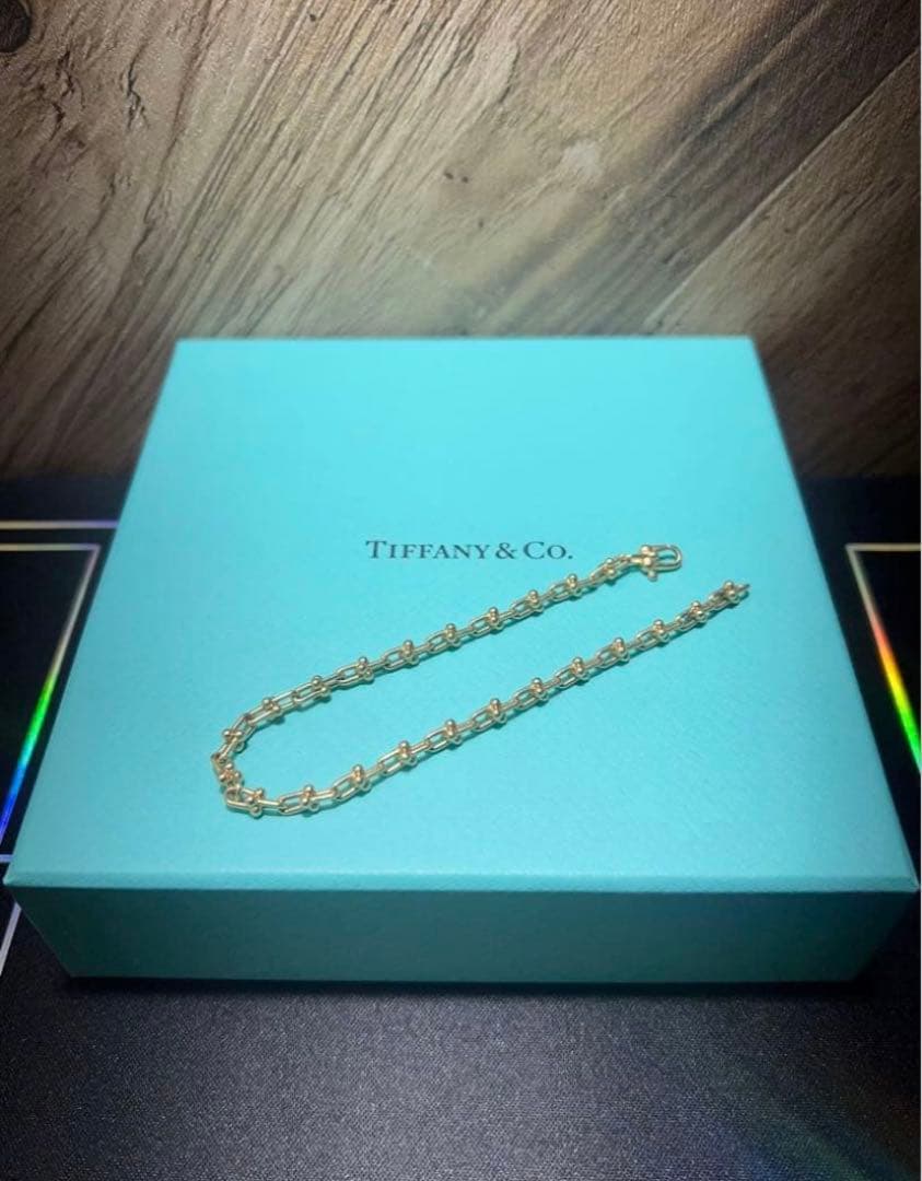 ティファニー　ハードウェア マイクロリンクブレスレットラージ イエローゴールド